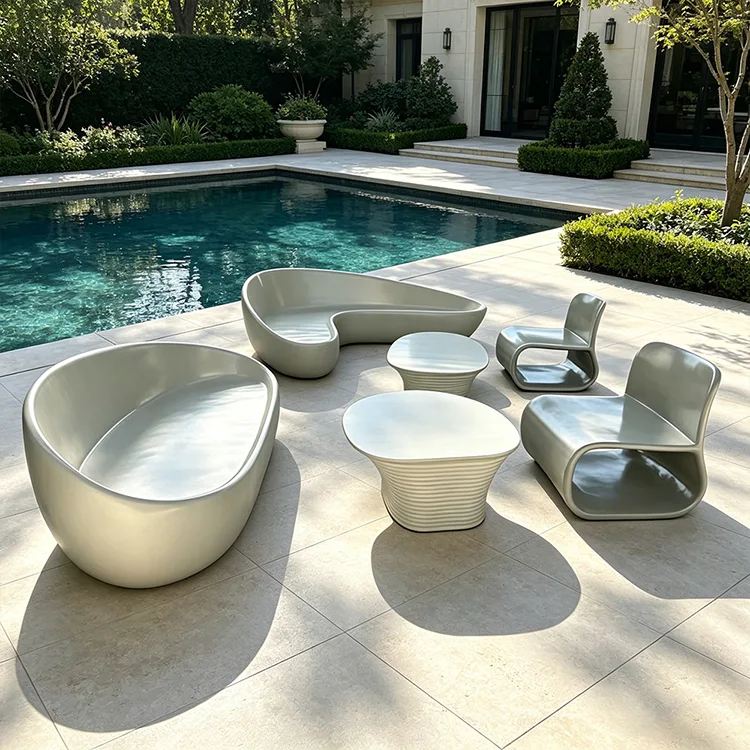 Flowing Curve FRP Lounge Seating
